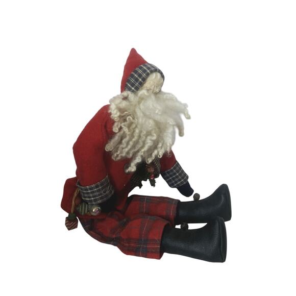 Primitive Look Rustic, Folk Art Style Santa Clause Doll - Picture 6 of 8